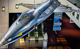 North American X-15 hanging from the ceiling at the Smithsonian National Air and Space Museum
