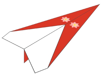 User designed paper airplane in one of three styles