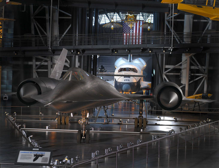 Lockheed SR-71 on display at the Steven F. Udvar-Hazy Center.
