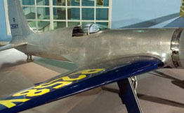 The Hughes H-1 racer on display at the Smithsonian National Air 