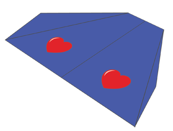 User designed paper airplane in one of three styles