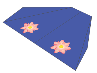 User designed paper airplane in one of three styles