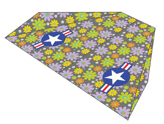 User designed paper airplane in one of three styles